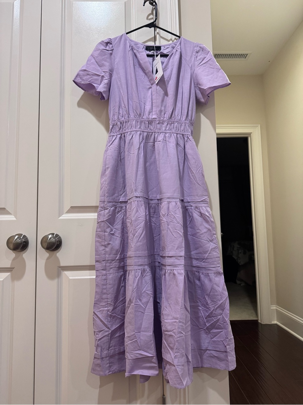 Lavender Maxi Dress with Elastic Waist